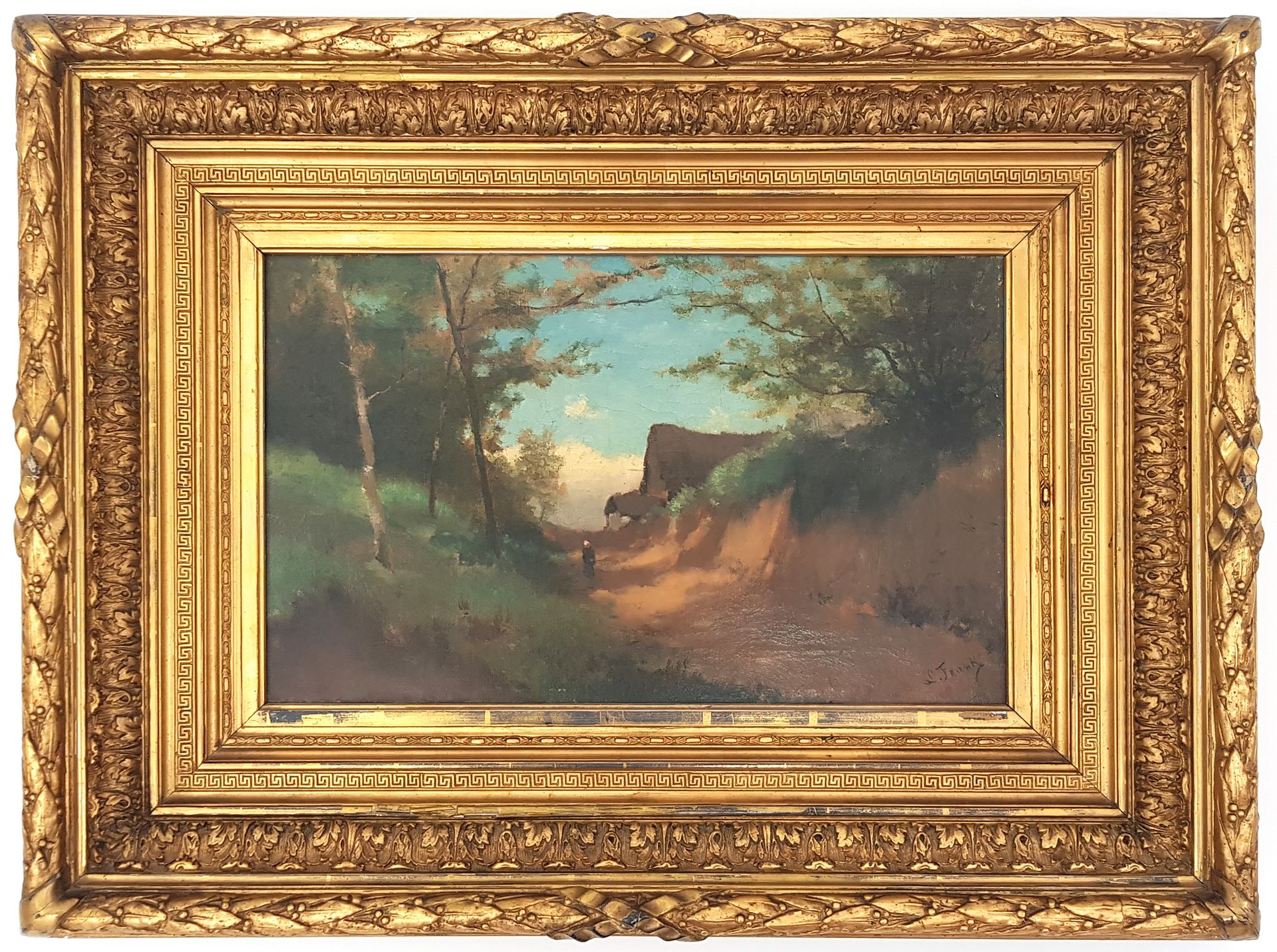 Null Lucien FRANCK (1857-1920)

Weg im Unterholz

Öl auf Leinwand, sign.

32 x 5&hellip;