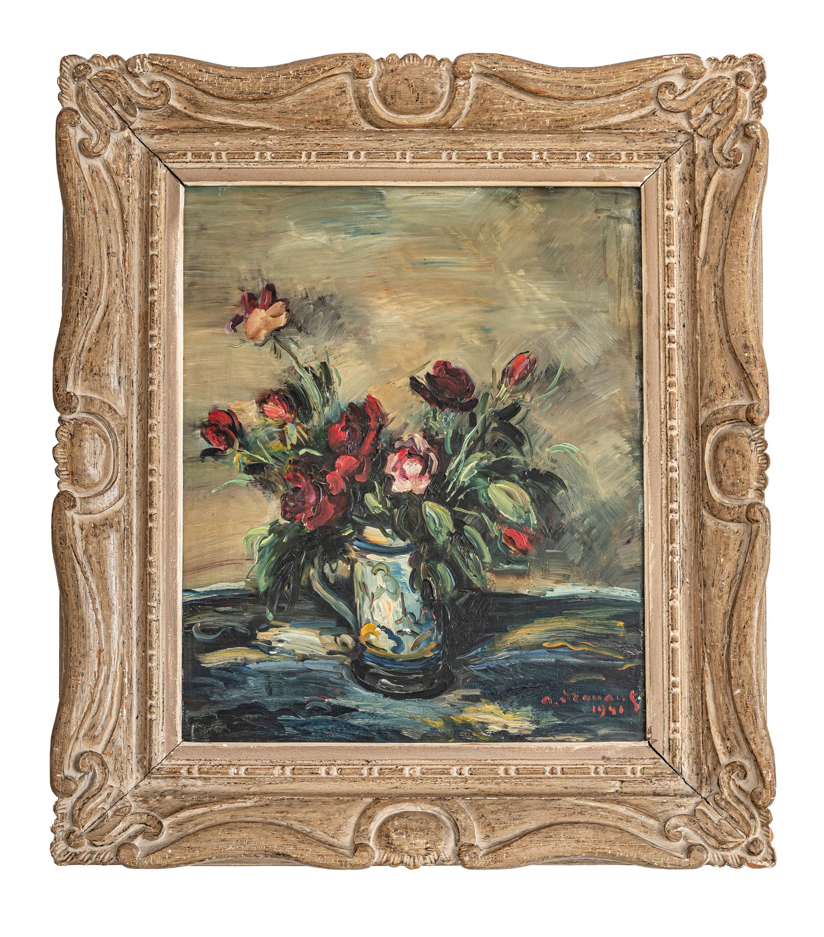 Null 阿尔芒-德鲁昂(Armand DROUANT) (1898-1978)

花束

布面油画，右下角有签名，日期为1941年

61 x 50厘米

有&hellip;