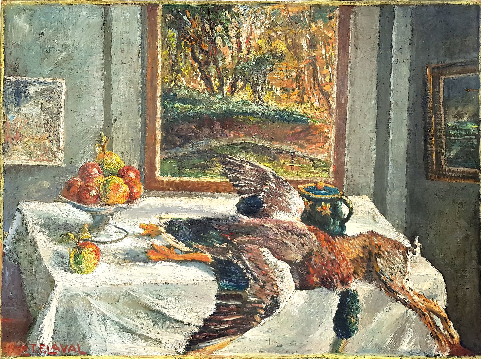 Null 费尔南-拉瓦尔 (1886-1966)

静物与小游戏，1952年

布面油画，有T.F. LAVAL的签名和日期

60 x 80,5 cm