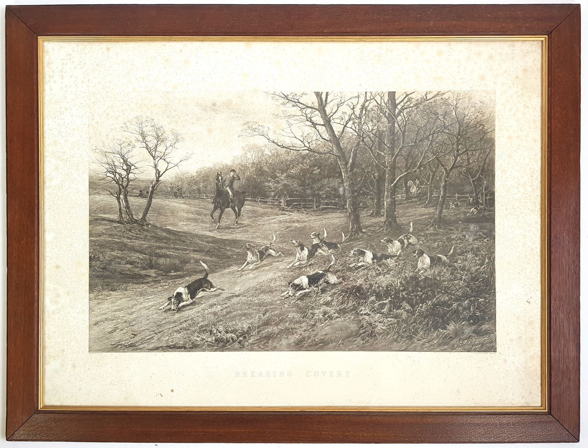 Null Hunting with hounds

After Heywood HARDY (1842-1933)

Breaking covert

Engl&hellip;