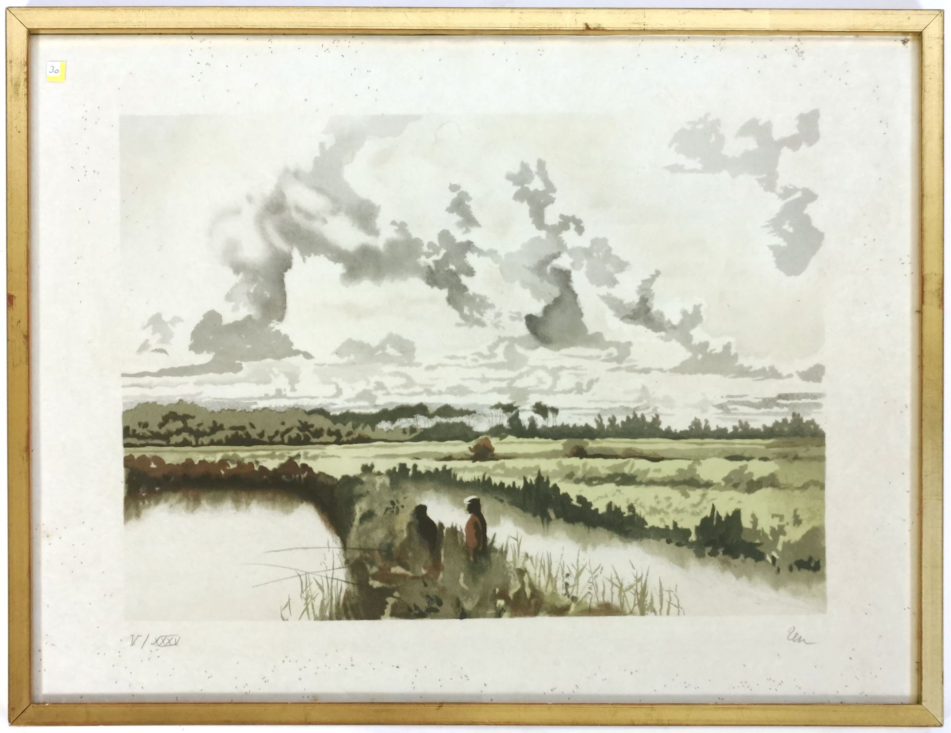 Null TEN (20th century school)

Vendée Marsh 

Lithograph on Japanese paper sign&hellip;