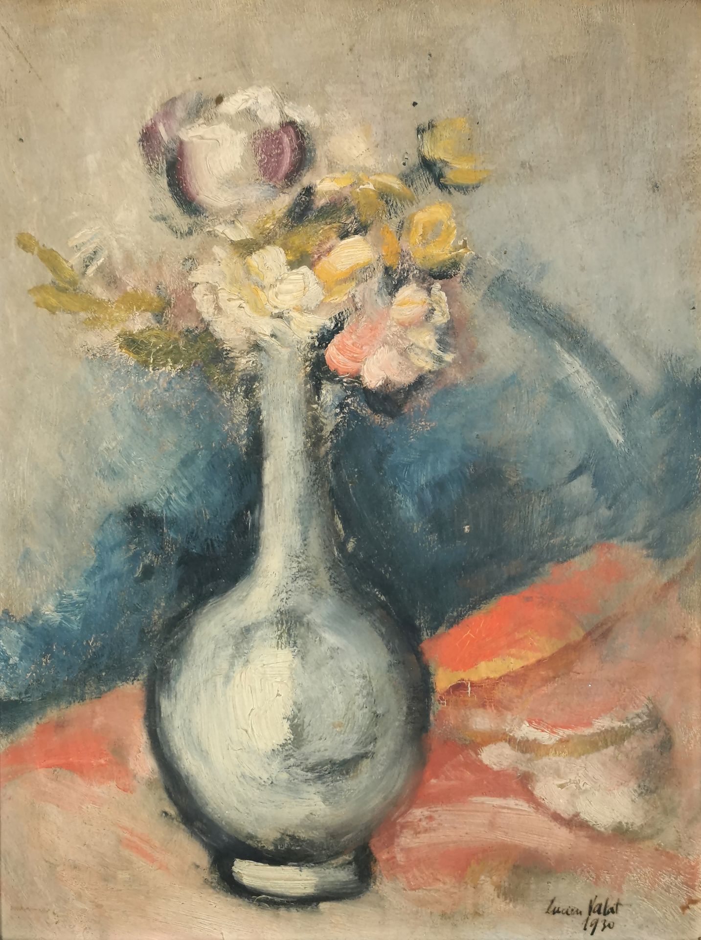 Null Lucien VALAT (1902-1947) [Abel VALABRÈGUE dit].

Blumenstrauß, 1930

Öl auf&hellip;