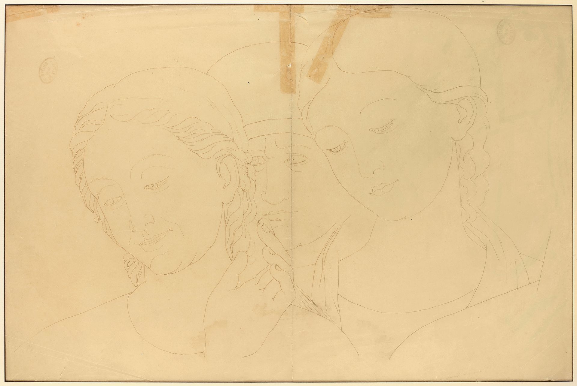 Null 
** Edgar DEGAS (1834-1917)




Study of the heads of three figures, probab&hellip;