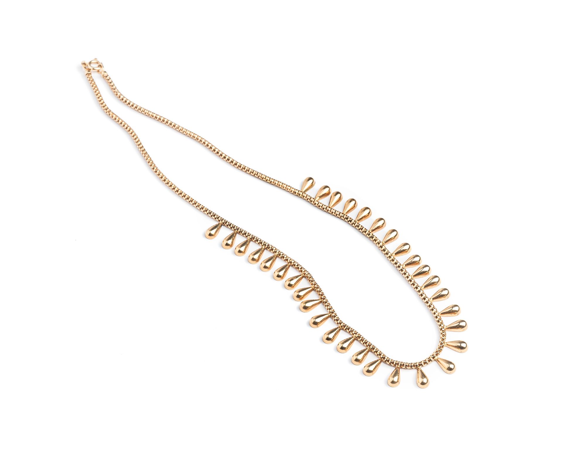 Null Necklace collar in yellow gold 18K (750 thousandths), decorated with pirifo&hellip;