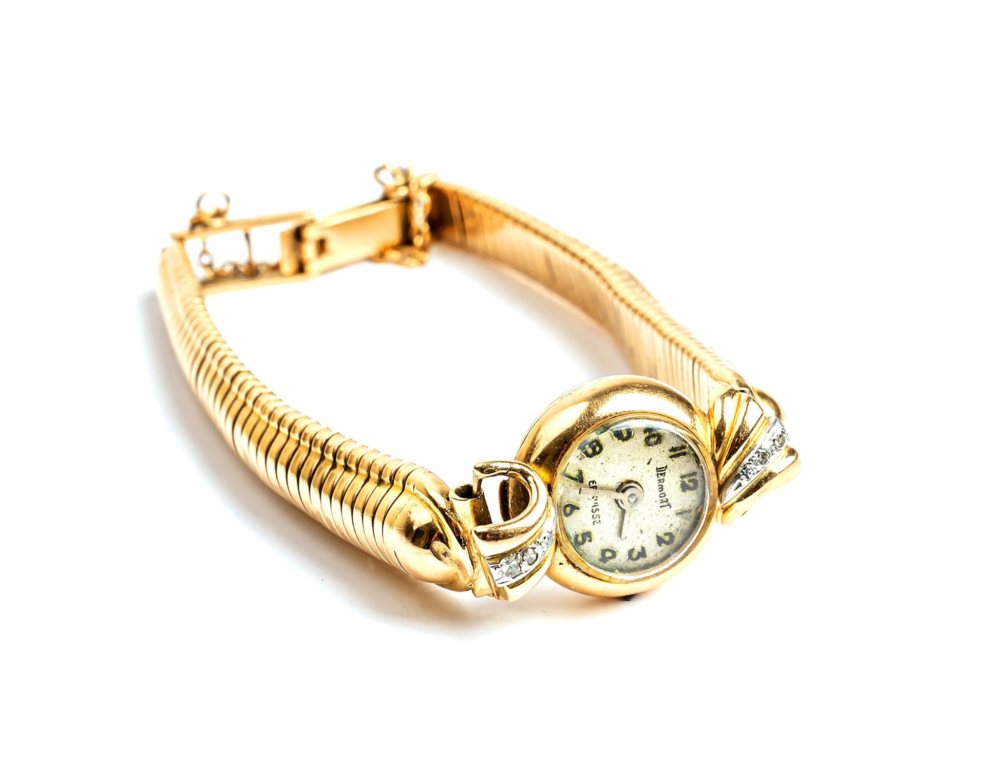 Null DERMONT 
Reloj de señora en oro amarillo de 18 quilates (750 milésimas), la&hellip;