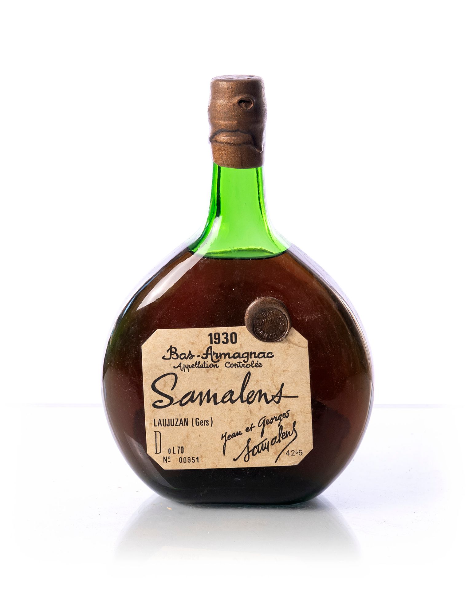 Null 1 bottiglia (70 cl. - 42,5°) BAS-ARMAGNAC SAMALENS
Anno : 1930
Denominazion&hellip;