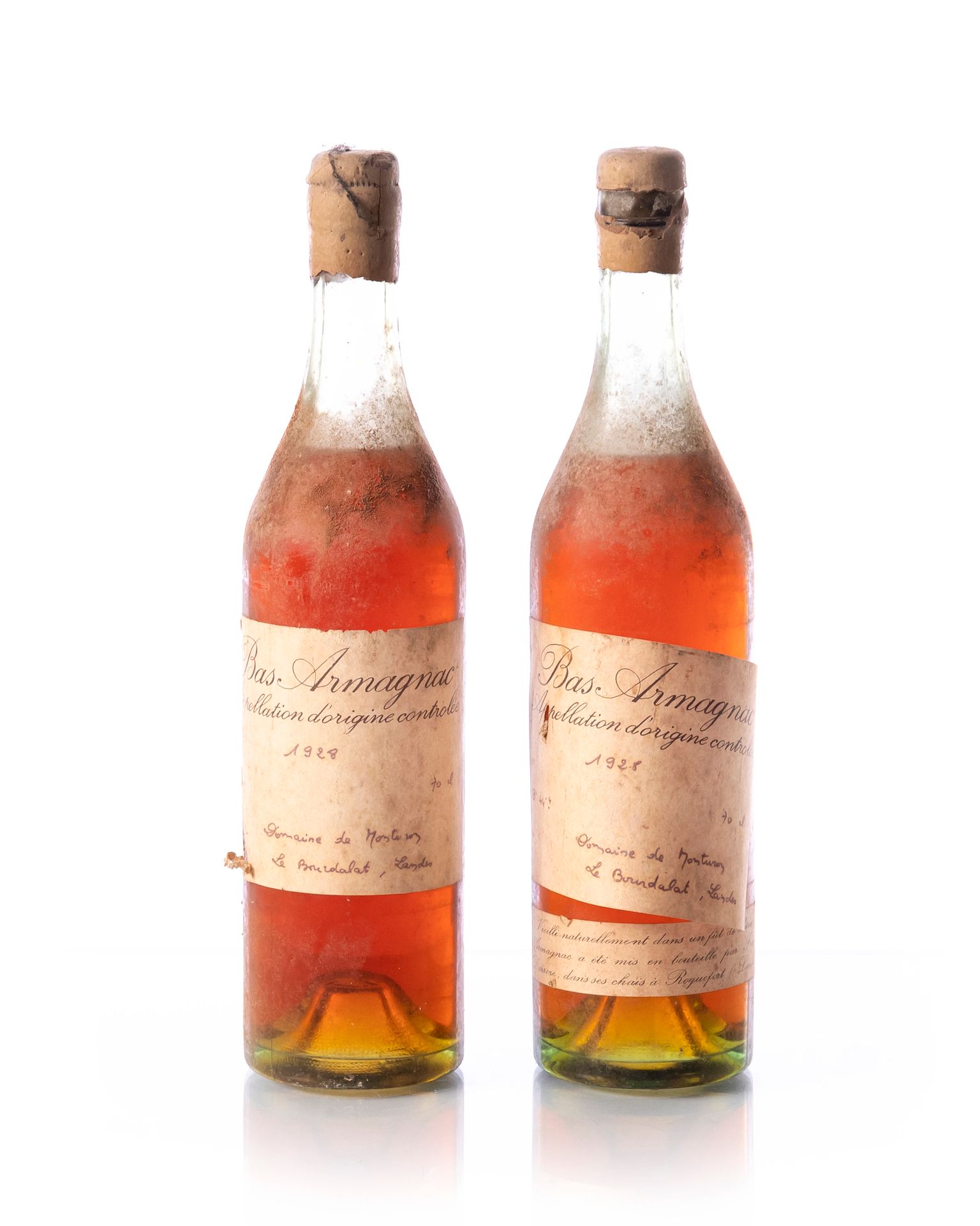 Null 2 bouteilles (75 cl. – 44°) BAS-ARMAGNAC Domaine de MONTURON (Le Bourdalat)&hellip;