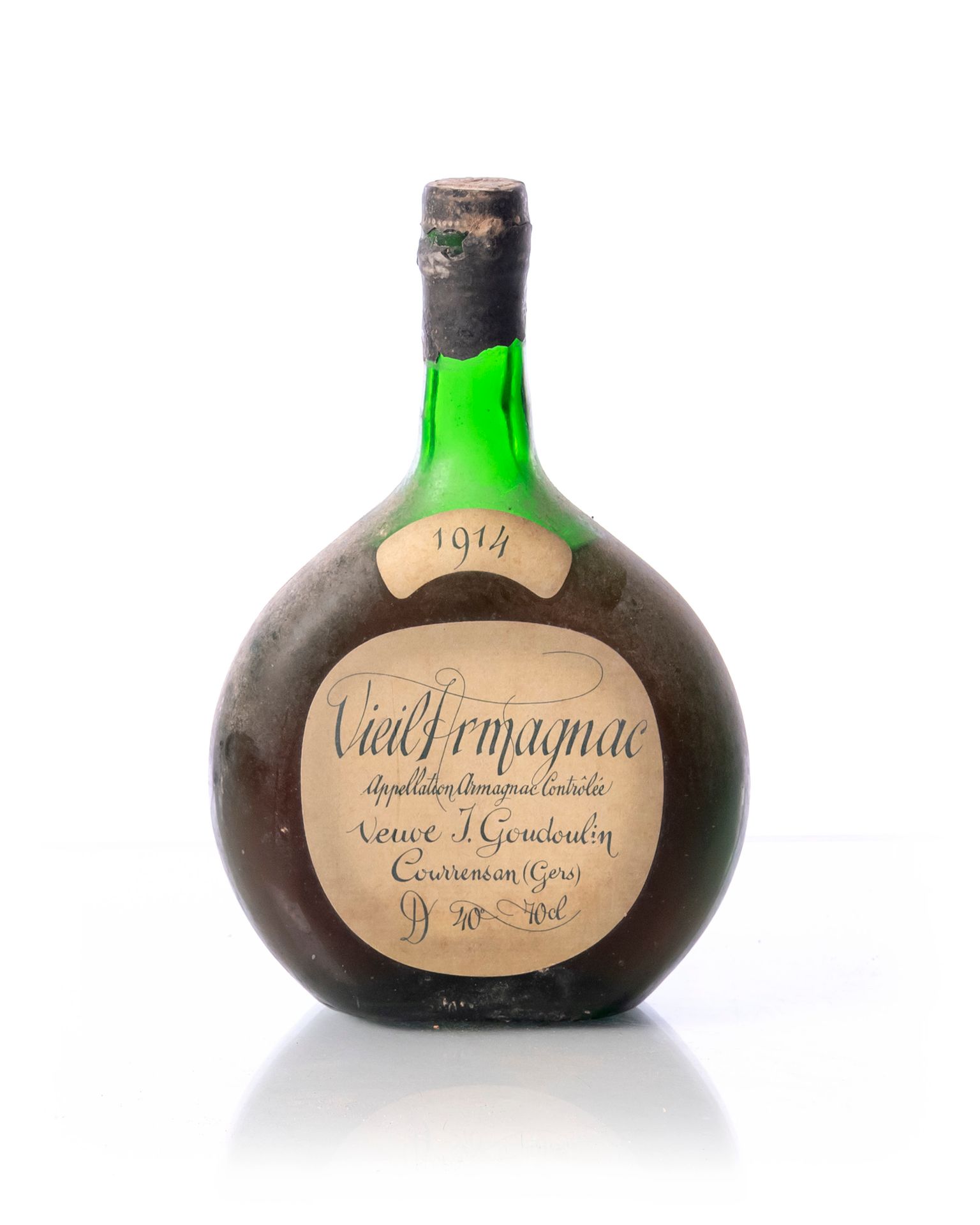 Null 1 botella (70 cl. - 40°) Vieil ARMAGNAC VEUVE J. GOUDOULIN
Año : 1914
Denom&hellip;