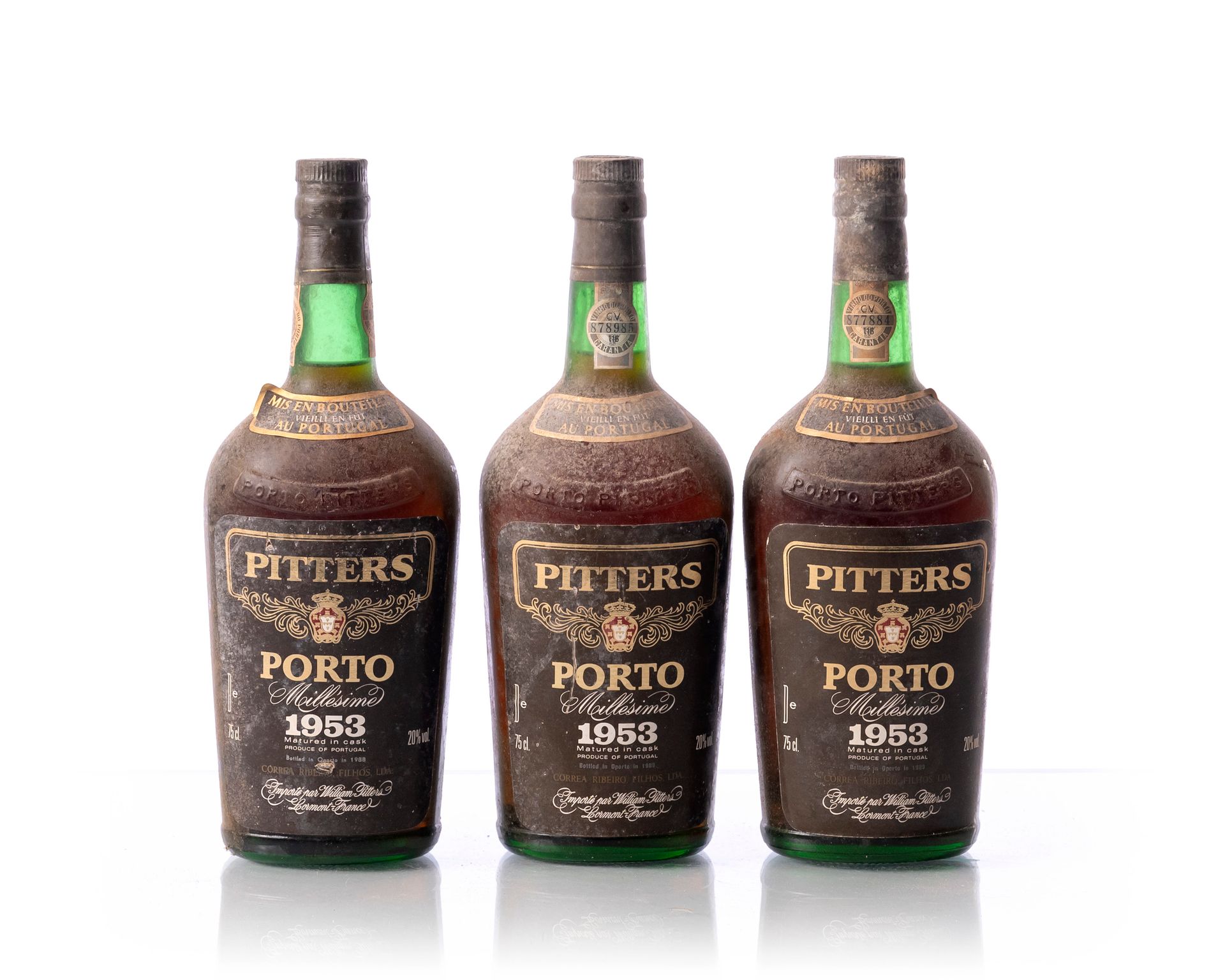 Null 3 bottiglie (75 cl. - 20°) PORTO PITTERS 
Anno : 1953 (imbottigliato nel 19&hellip;