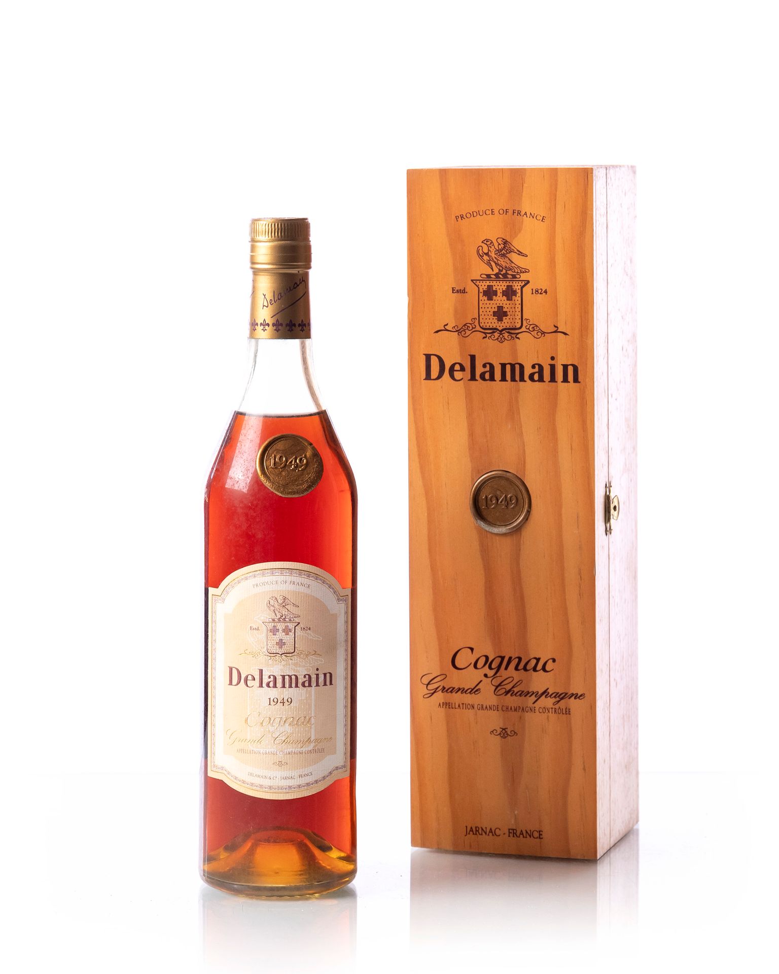 Null 1 botella (75 cl. - 40°) COGNAC Grande Champagne DELAMAIN
Año : 1949
Denomi&hellip;