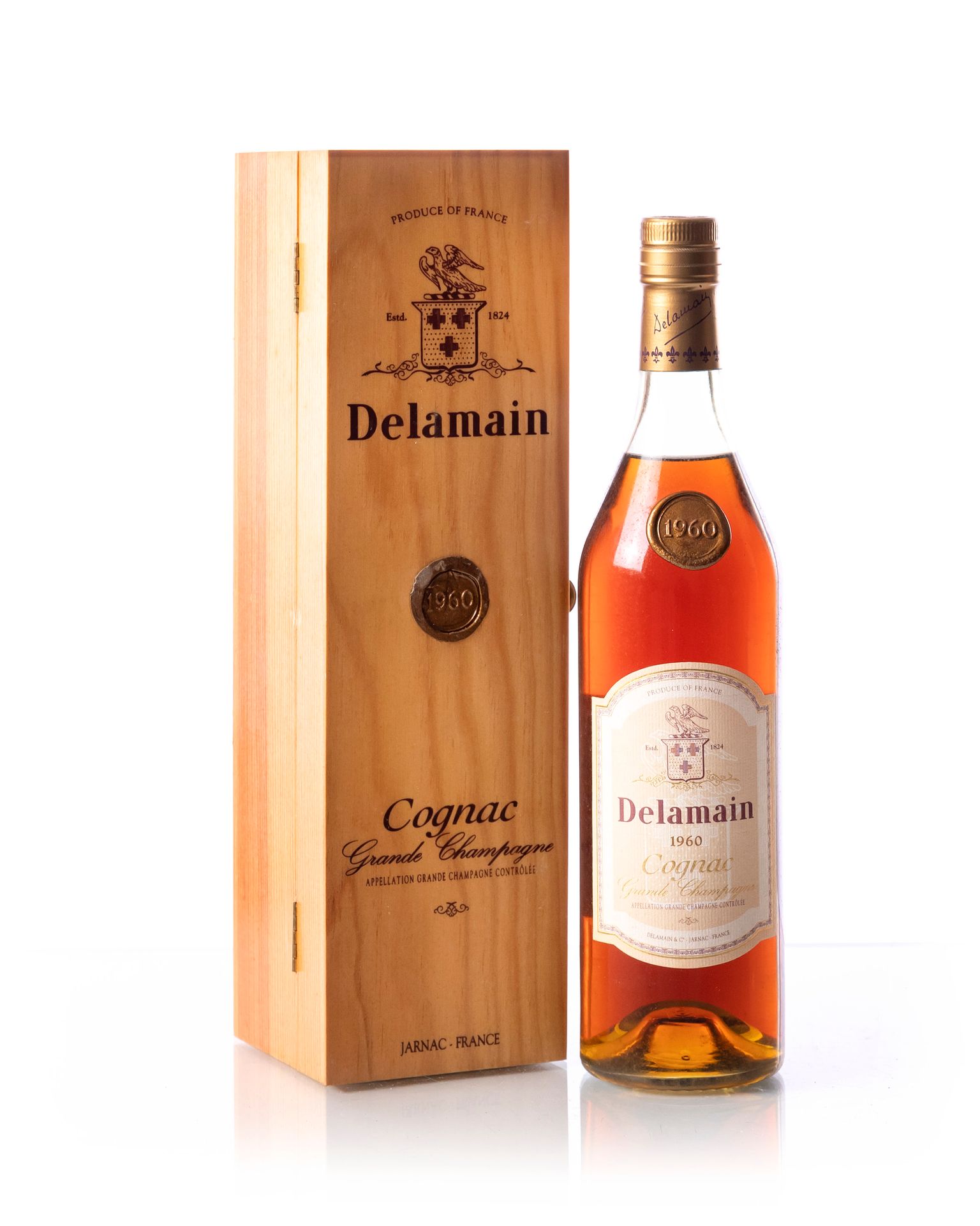 Null 1 bottiglia (75 cl. - 40°) COGNAC Grande Champagne DELAMAIN
Anno : 1960
Den&hellip;