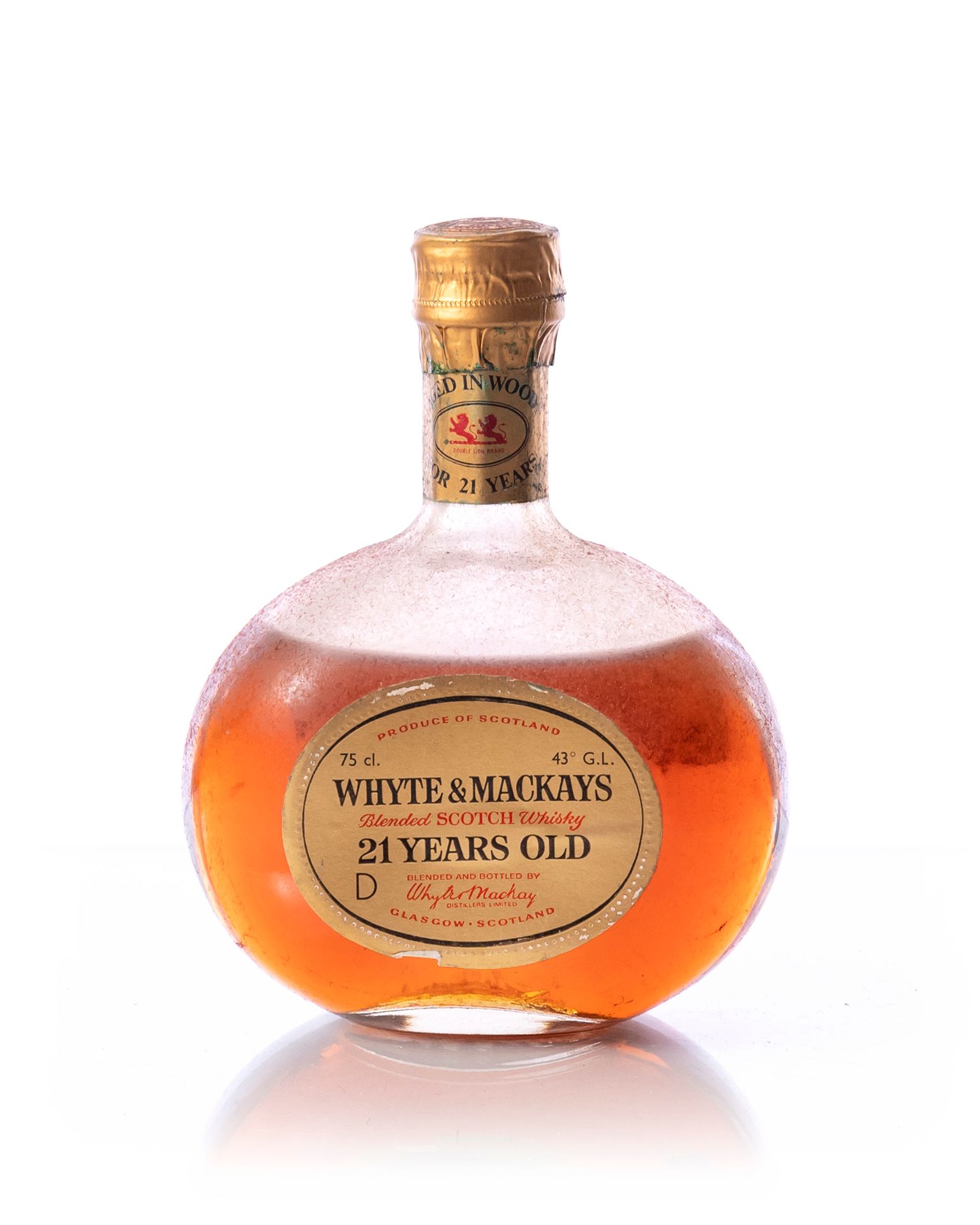 Null 1瓶 (75 cl. - 43°) SCOTCH WHISKY WHYTE MACKAYS 21年威士忌
年份：NM
标签 : 苏格兰威士忌
备注 :&hellip;