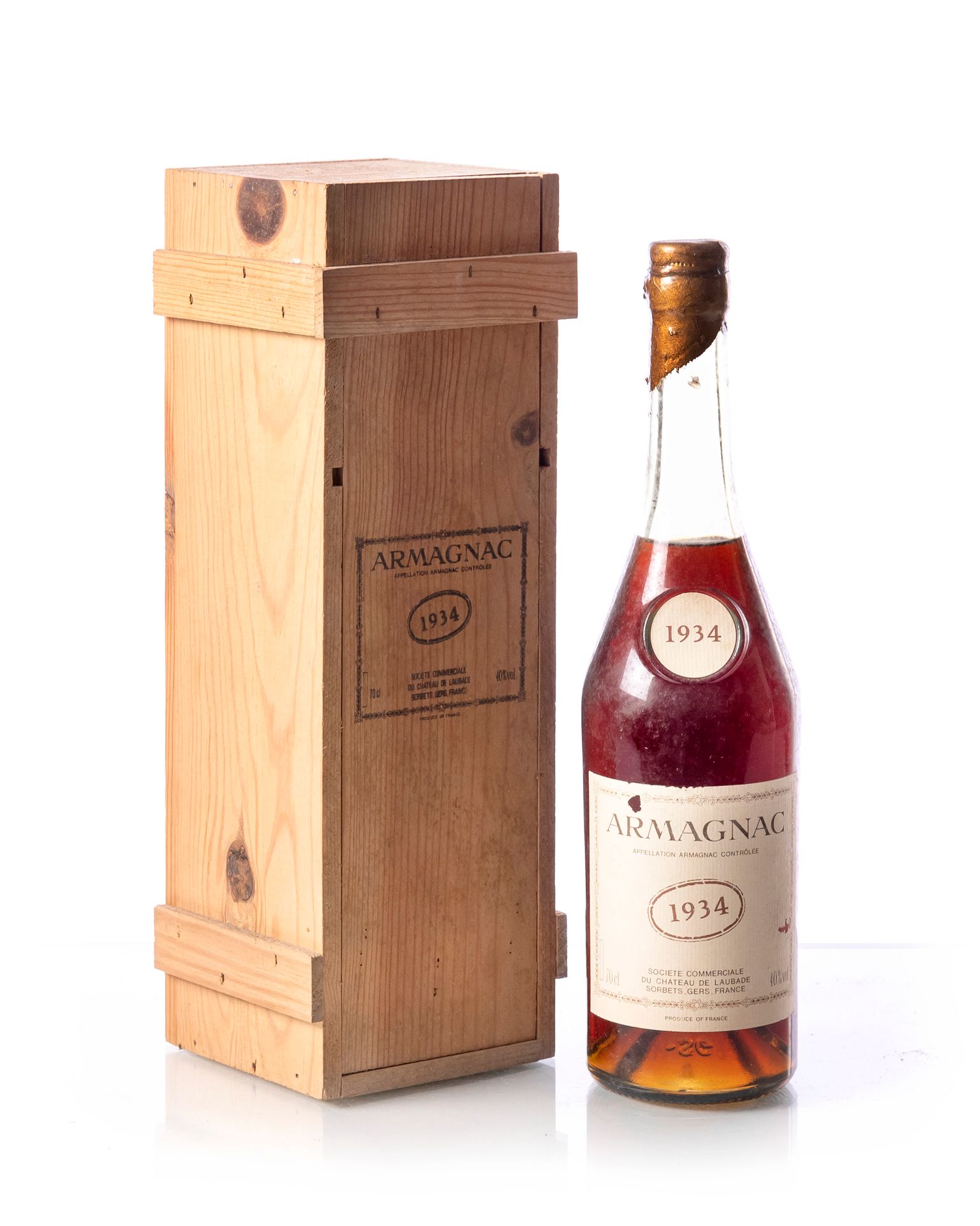 Null 1 bottle (70 cl. - 40°) ARMAGNAC CHÂTEAU LAUBADE
Year : 1934
Appellation : &hellip;