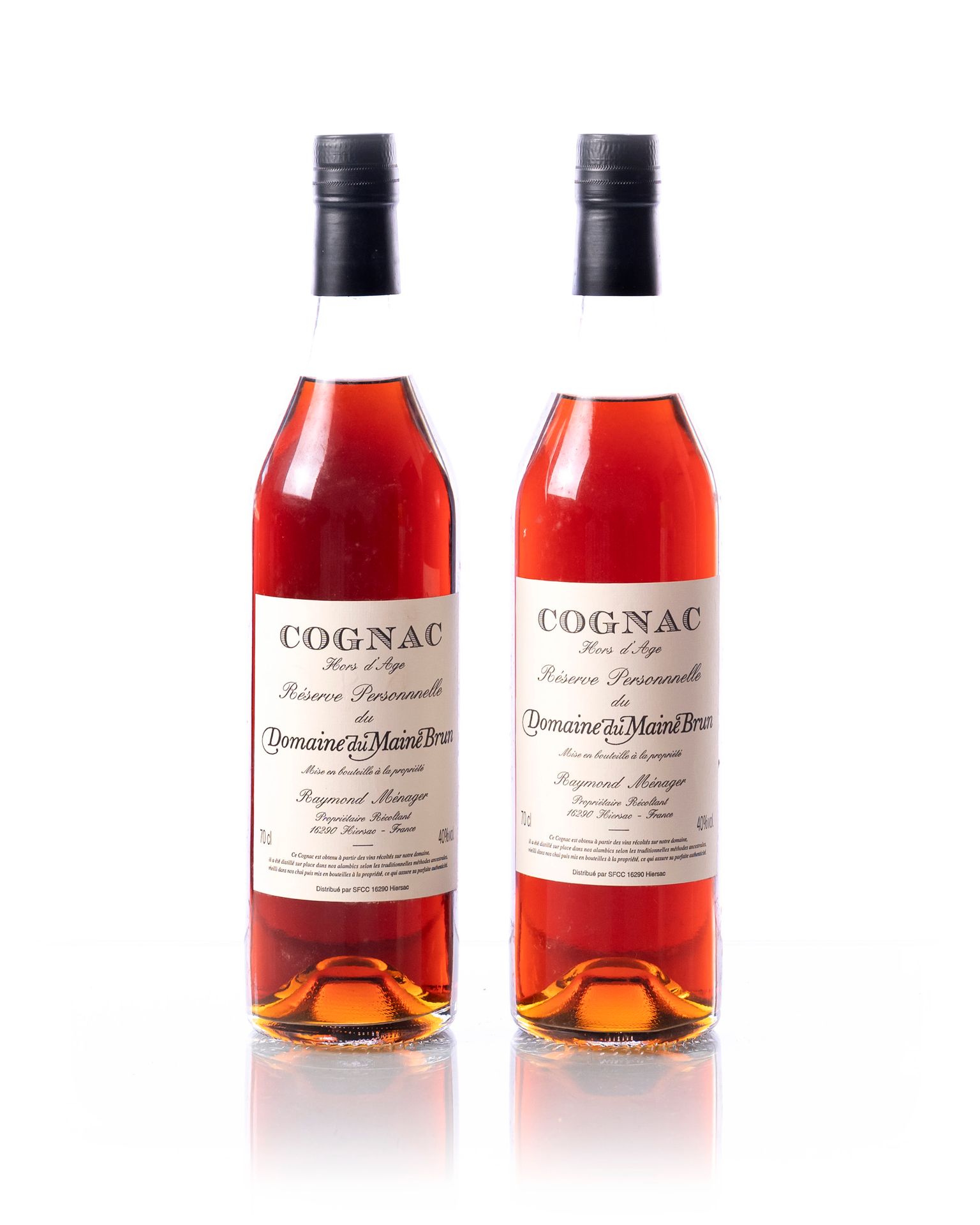 Null 2 bottles (75 cl. - 40°) COGNAC Domaine du MAINE BRUN Hors d'Age Réserve pe&hellip;