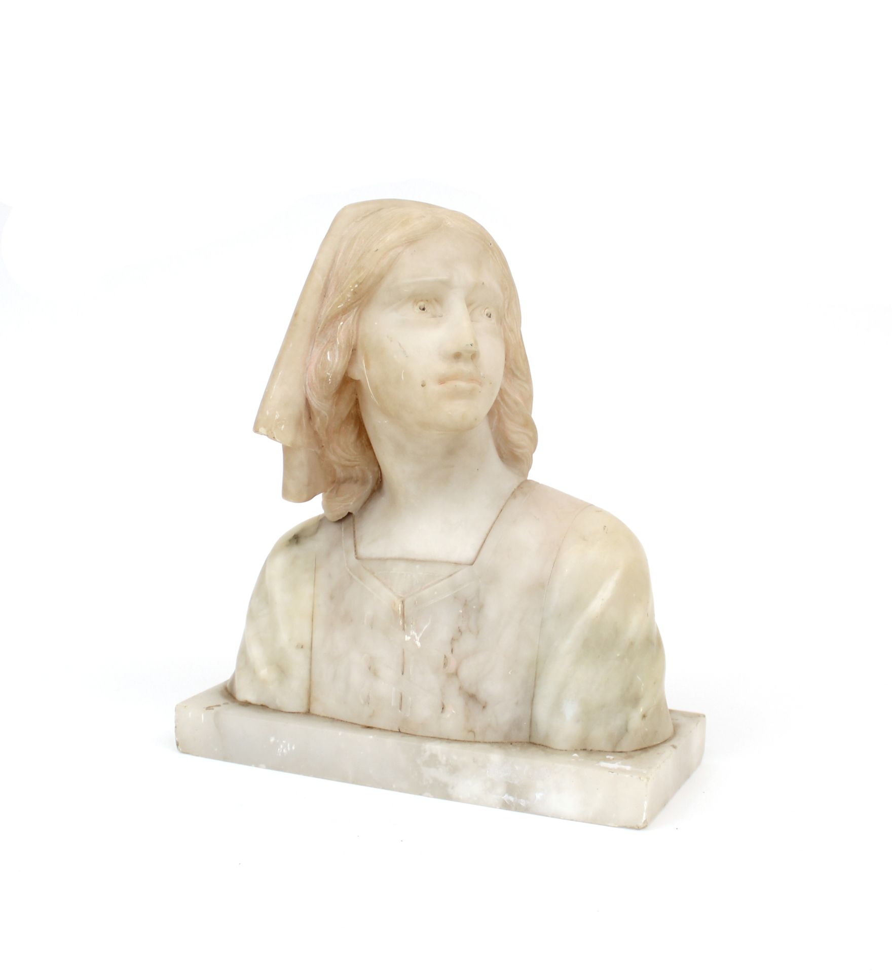 Null Scuola fine XIX - inizio XX secolo
Busto di Giovanna d'Arco
Marmo e alabast&hellip;