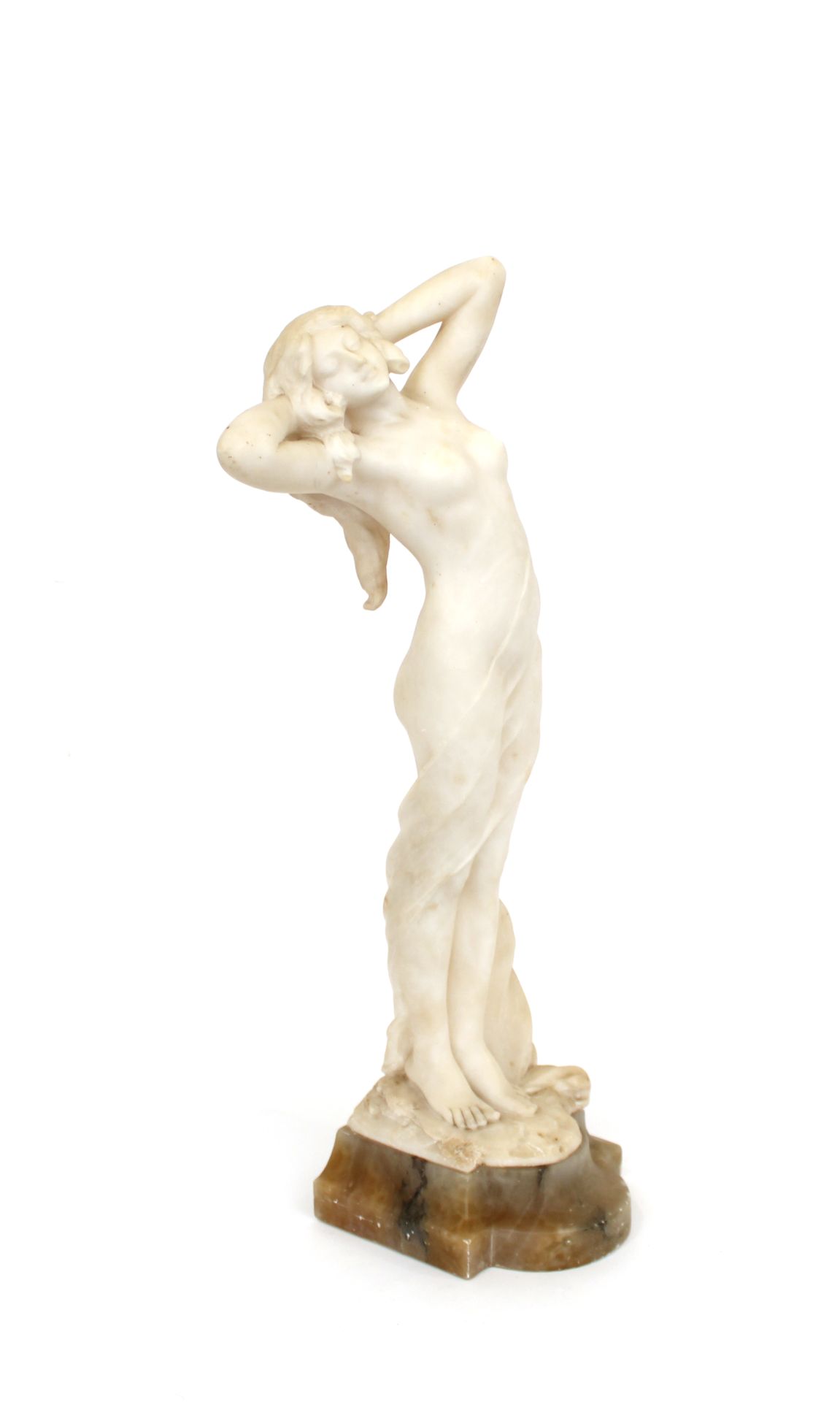 Null Escuela francesa hacia 1900
Desnudo femenino en alabastro
H. 56 cm