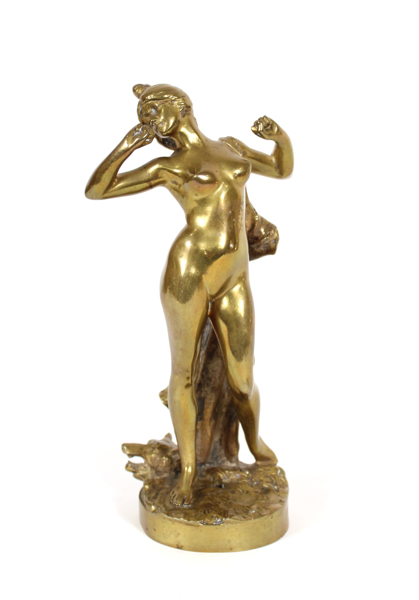 Null Nach Urbain BASSET
Frau mit Wecker
Bronze mit goldener Patina sign.
H. 21,5&hellip;