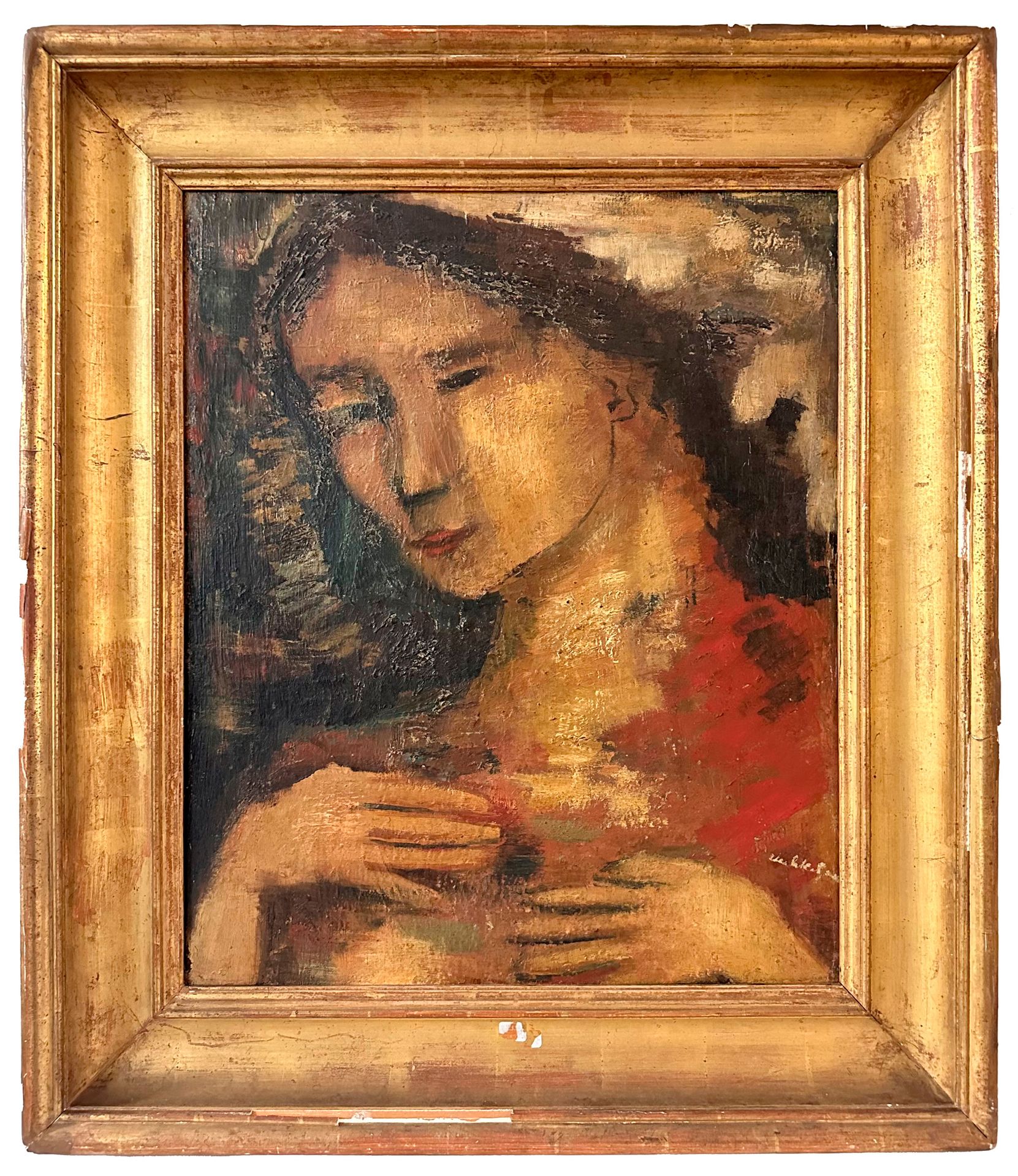 Null Edgar MÉLIK (1904-1976)
Portrait de femme
Huile sur toile signée 
65 x 54 c&hellip;
