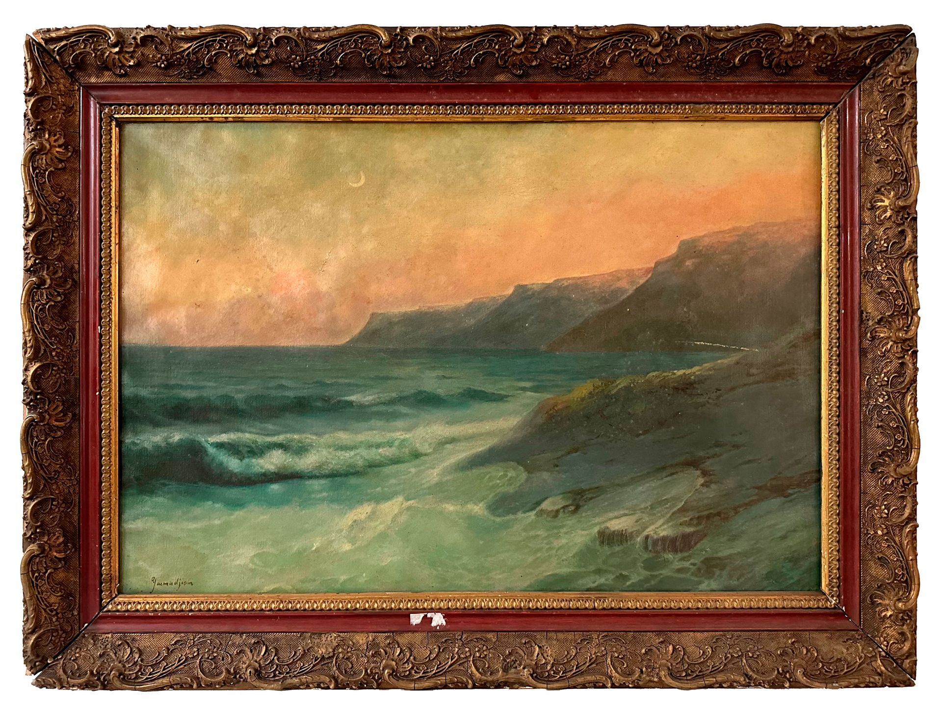 Null Garabed YAZMADJIAN (1868-1929)
Les falaises
Huile sur toile signée 
48,5 x &hellip;
