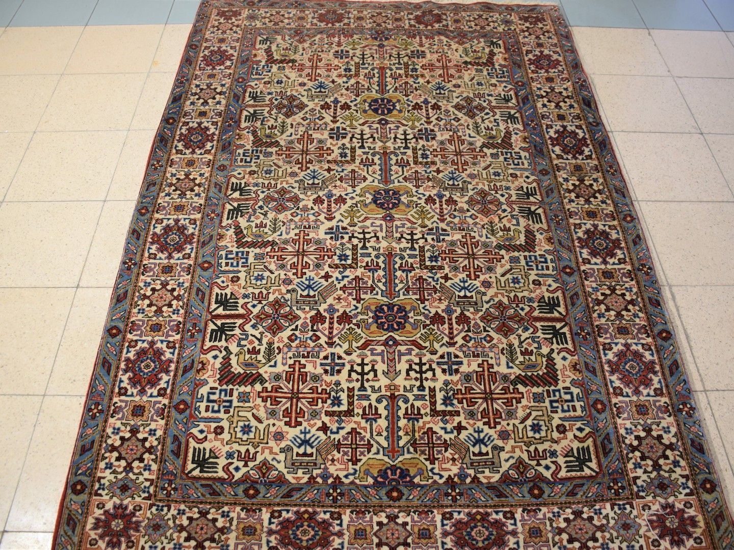 Null Iranischer Teppich 207 x 139 cm.