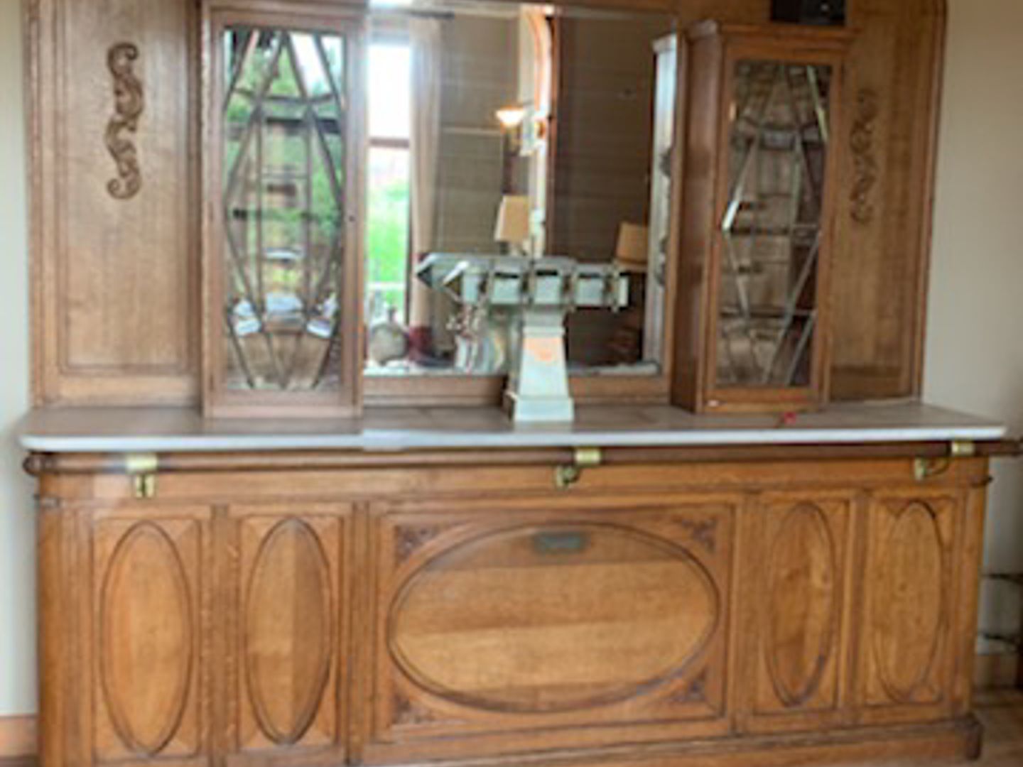 Null Impressive Bar cabinet in oak about 1930-1940 marked: meubles pour café Pie&hellip;