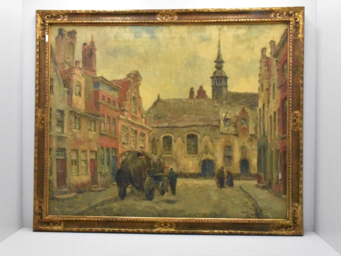 Null 布面油画，署名Alfred VAN NESTE [1874-1969]，日期为1942年，尺寸为65 x 80厘米，框架为75 x 90厘米。