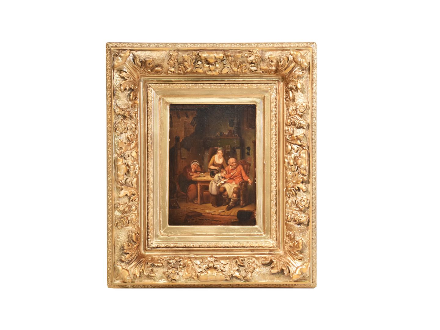 Null Painting oil on panel signed lower right Sophia de KONINGH [1807-1870] "Vis&hellip;