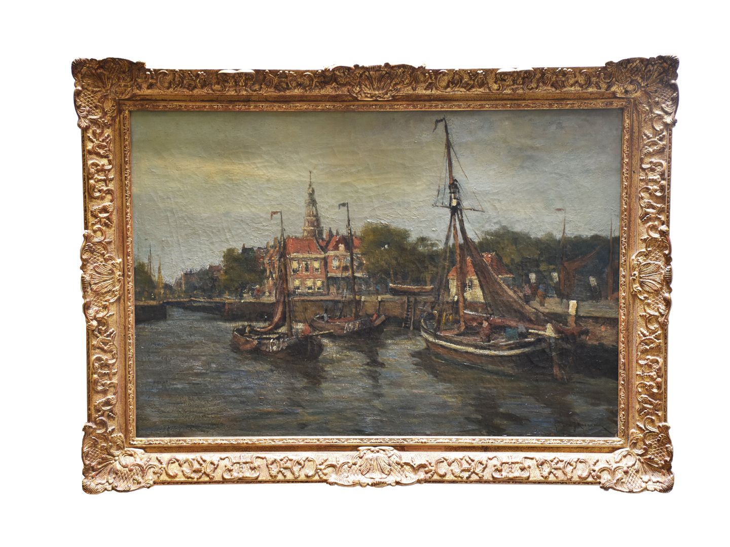 Null Tableau huile sur toile signé Gerard Johannes KOEKKOEK [1871-1956] " Vieux &hellip;