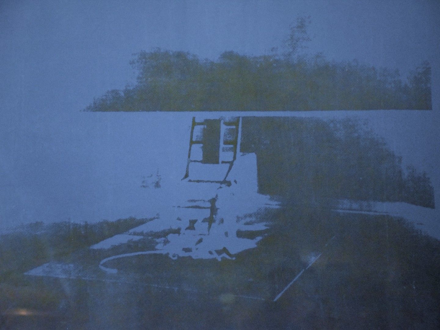 Null 安迪-沃霍尔[1928-1987]的绢印作品 "电椅"，背面编号为53/250，由Sunday B. Morning出版，尺寸为90 x 120厘米，&hellip;