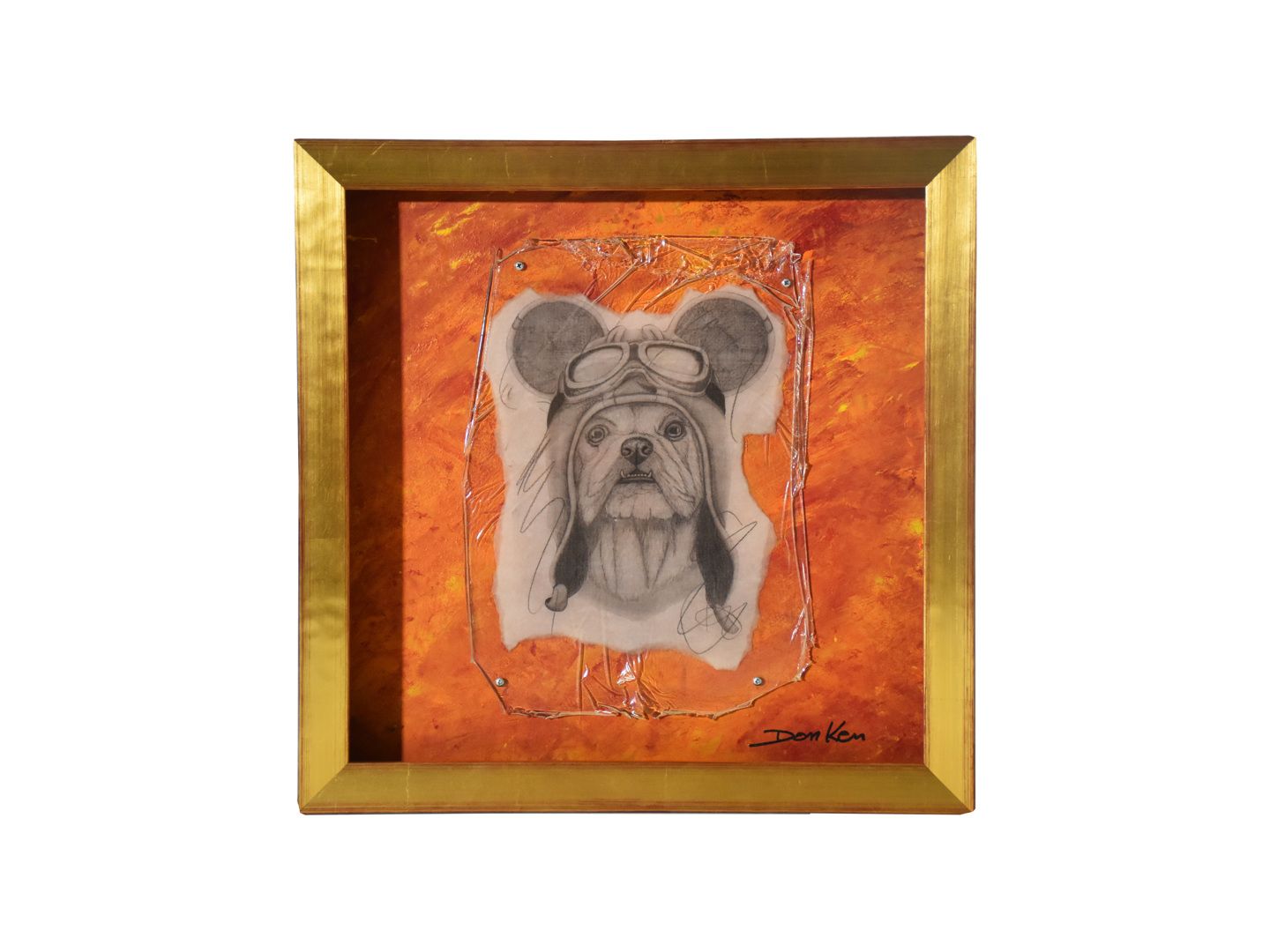 Null Mixed media signed Don Ken [1956- ] dim. With frame 39 x 39 cm. With certif&hellip;