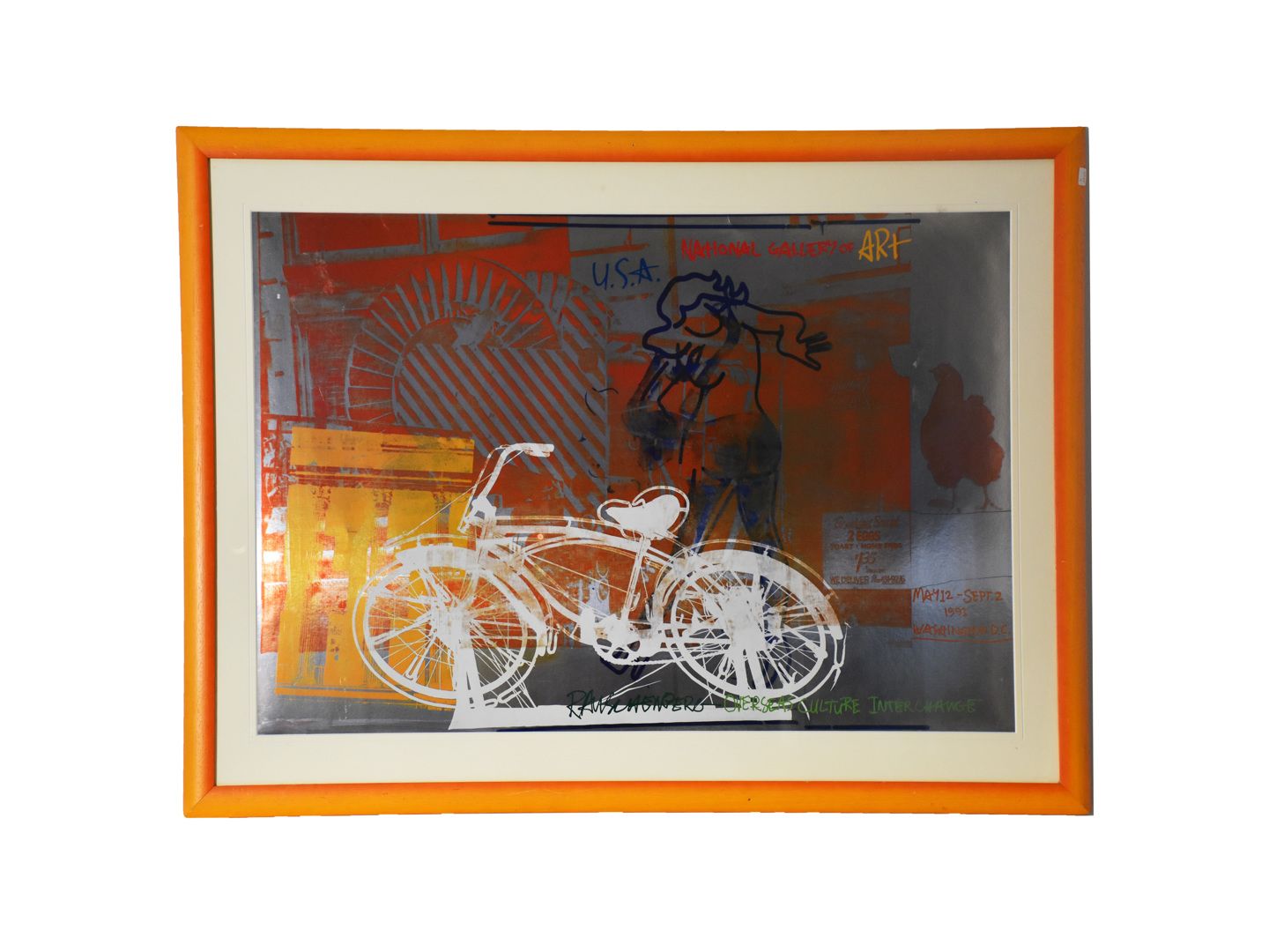 Null Siebdruck von Robert RAUSCHENBERG [1925-2008] "die Radfahrerin" universal l&hellip;