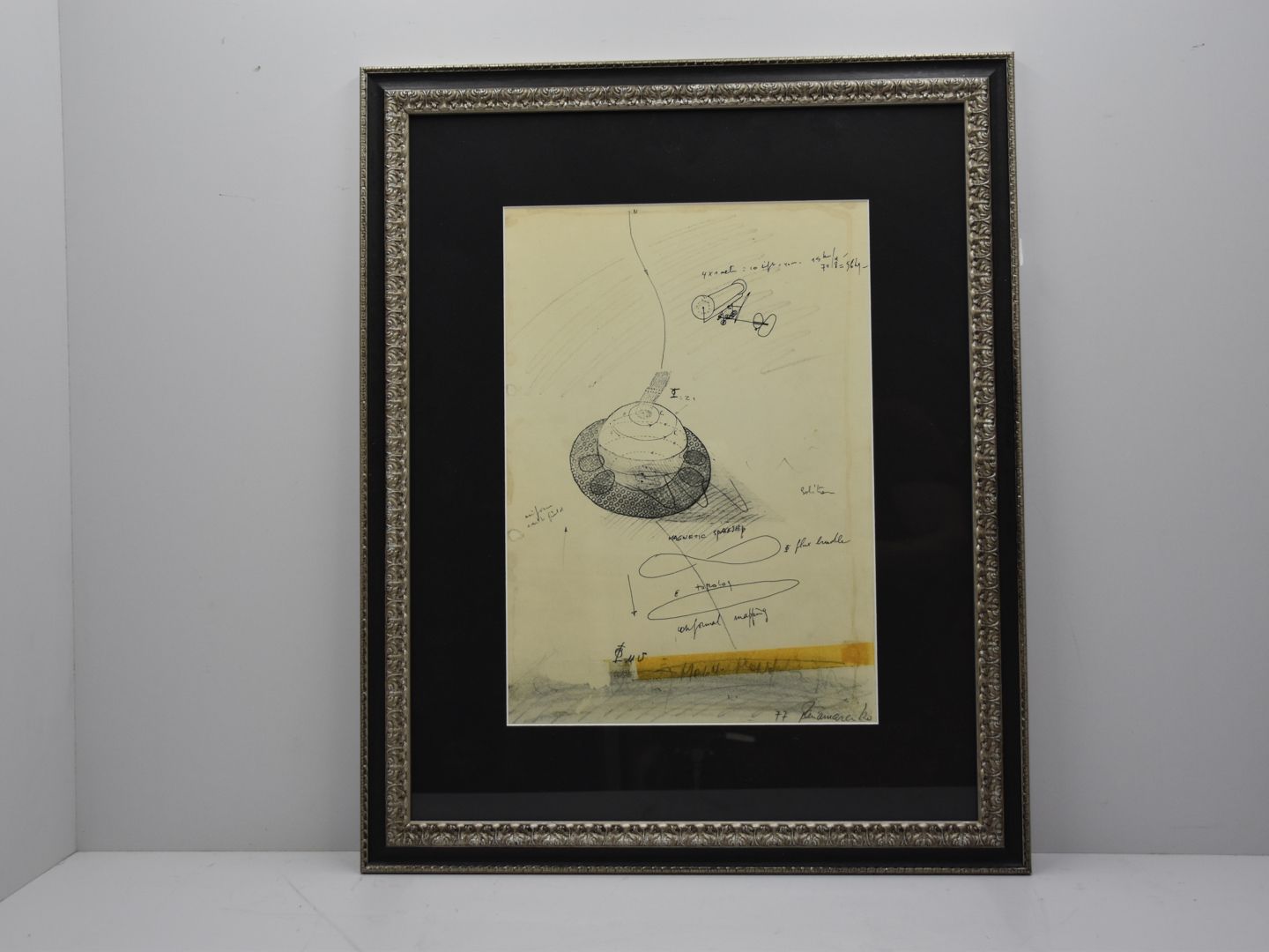 Null Offset lithography signed and dated in the plate Panamarenko 77 "Magnetic s&hellip;