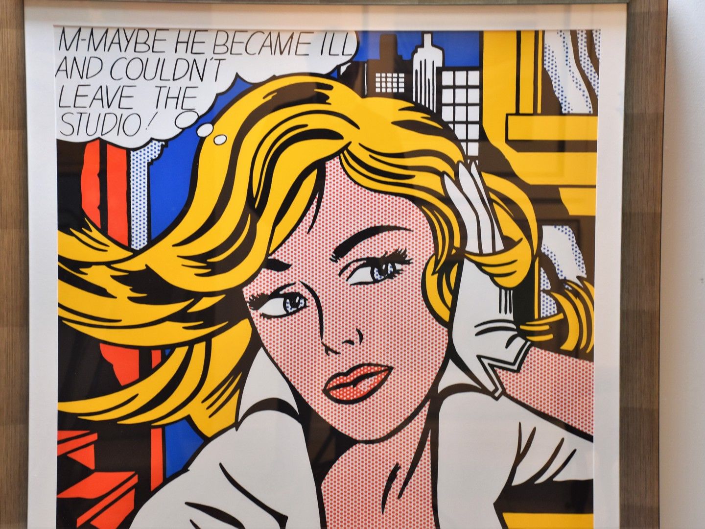Null Sérigraphie de Roy Lichtenstein "M-Maybe he became ill and couldn't leave t&hellip;