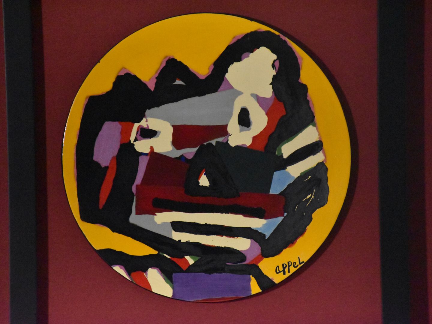 Karel APPEL [1921-2006] Plat en céramique "The face" numéroté 35/999 Reflex-Mode&hellip;