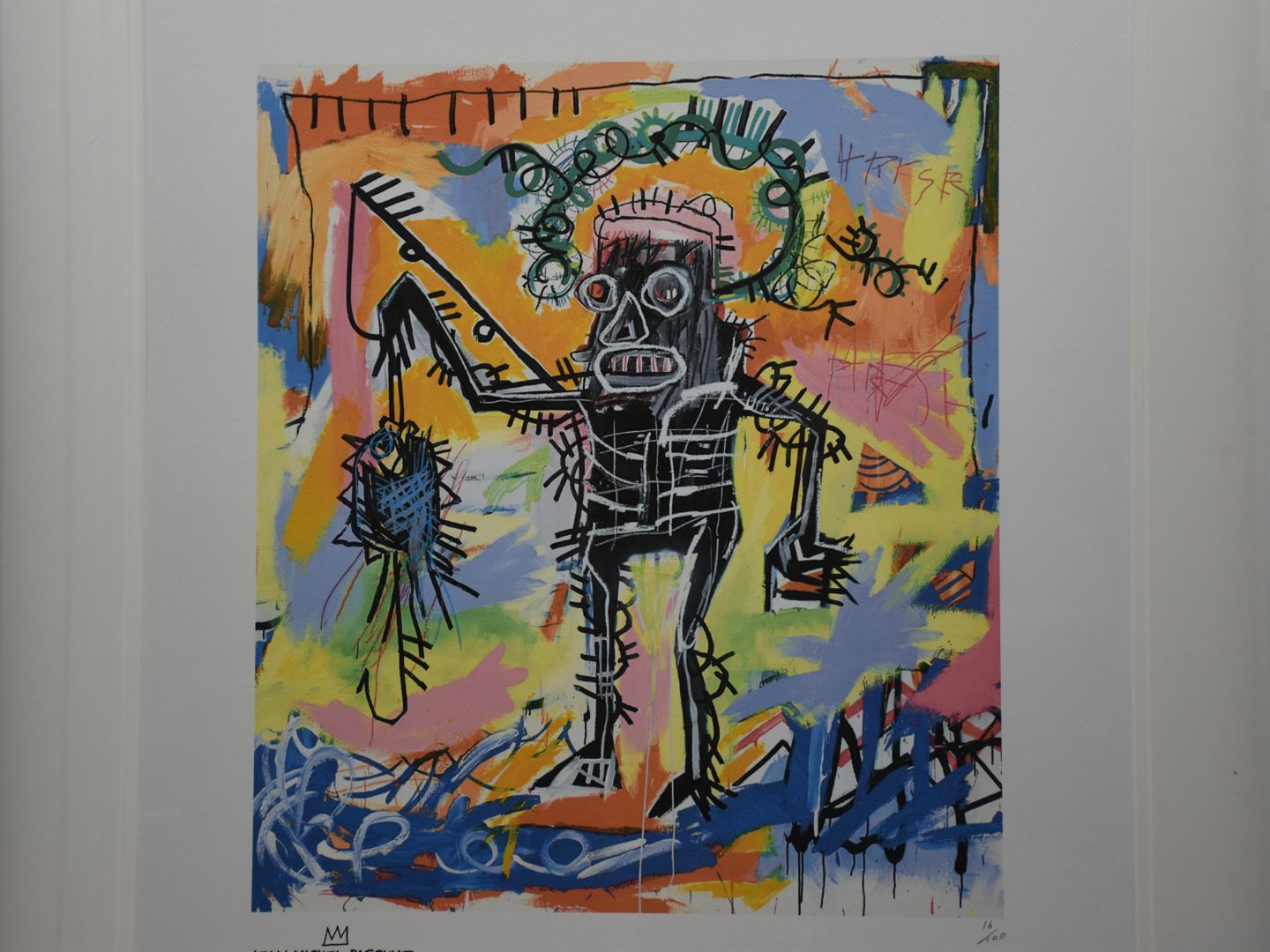 Null Offset lithograph signed in the plate Jean Michel BASQUIAT [1960-1988] and &hellip;