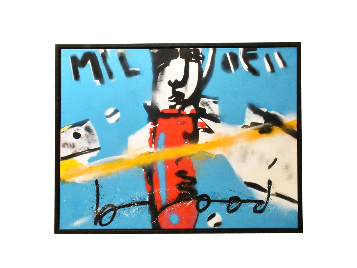 Null Painting acrylic on canvas signed Herman BROOD [1946-2001] dim. 100 x 104 c&hellip;