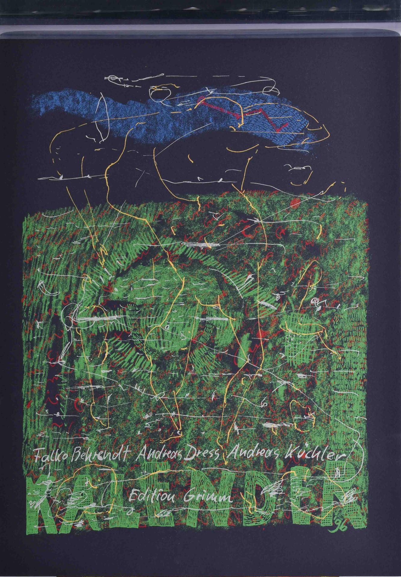 Grafikkalender 1996 con opere degli artisti Falko Behrendt, Andreas Dress e Andr&hellip;