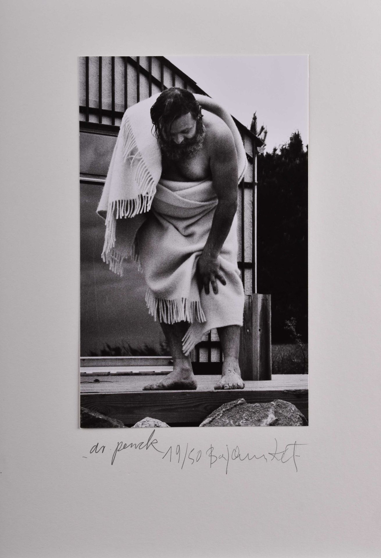 Benjamin KATZ (1939) Retrato de A.R.Penck (1984)Fotografía - impresión en gelati&hellip;