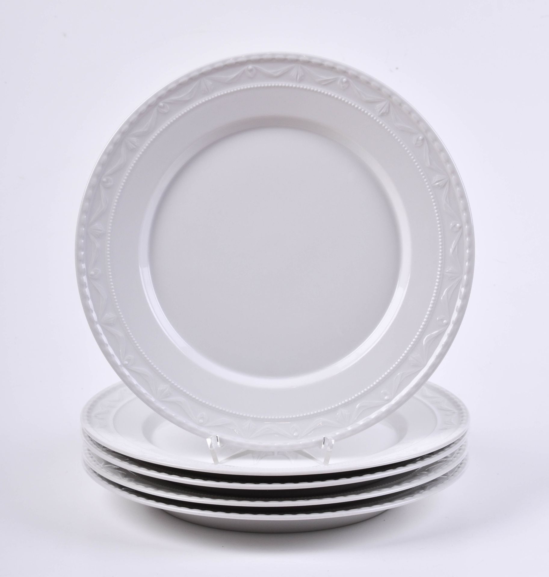 Konvolut KPM Kurland 5 dinner plates, blue sceptre mark, 1st choice, Ø 25,5 cm