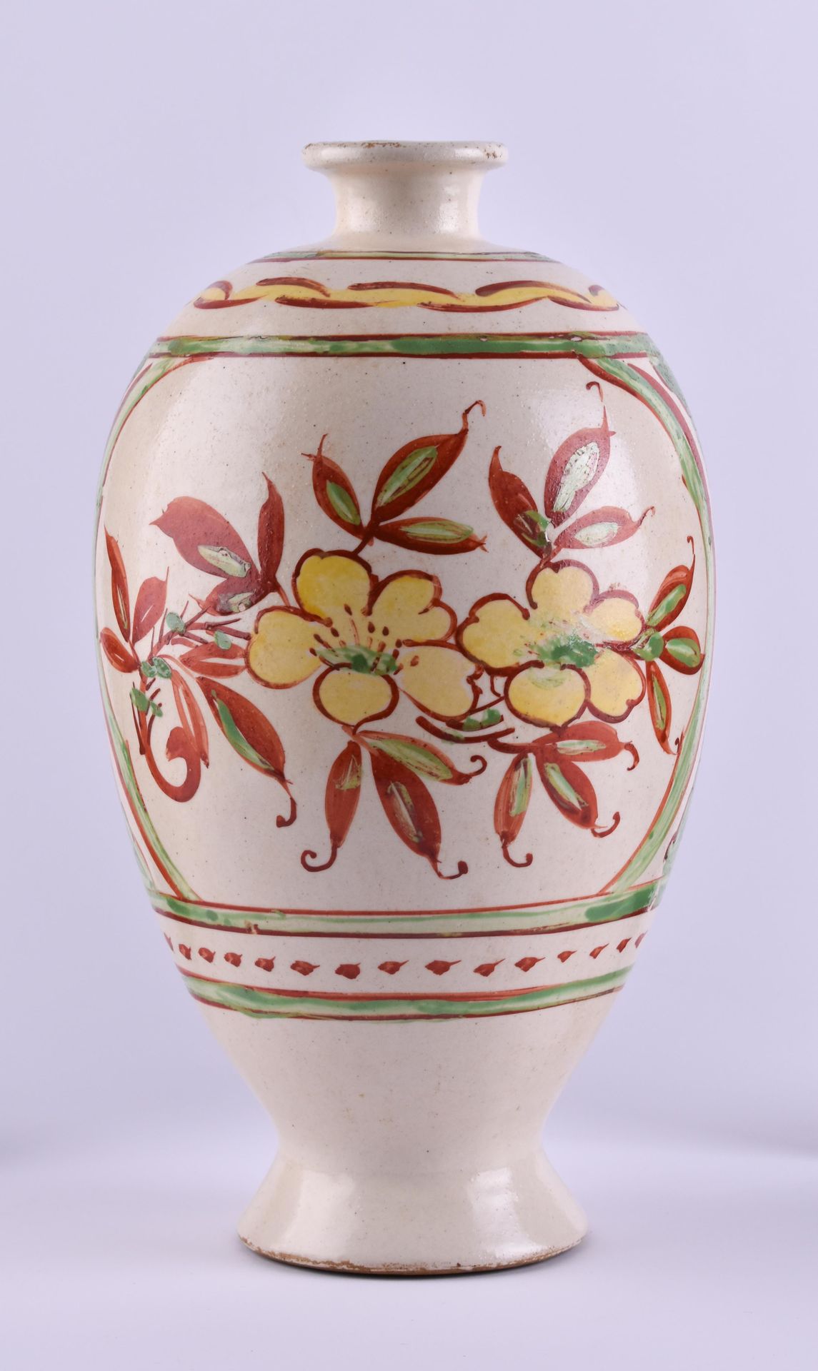 Cizhou Vase wohl Ming Dynasty avec peinture émaillée de couleur florale sur fond&hellip;