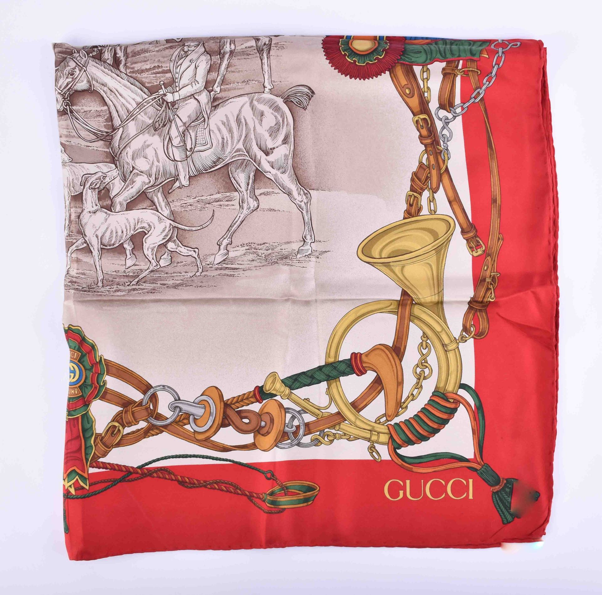 Seidentuch Gucci Trofeo Gucci, 90 cm x 90 cm, usato, ottime condizioni