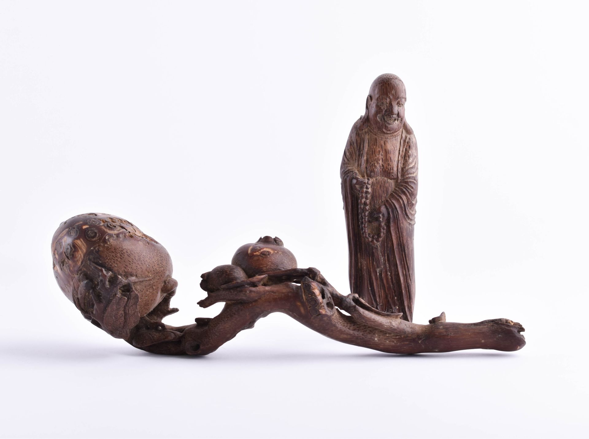 2 Teile Bambus-Schnitzerei, China Qingperiode Sceptre Rui, symbole de bonne chan&hellip;