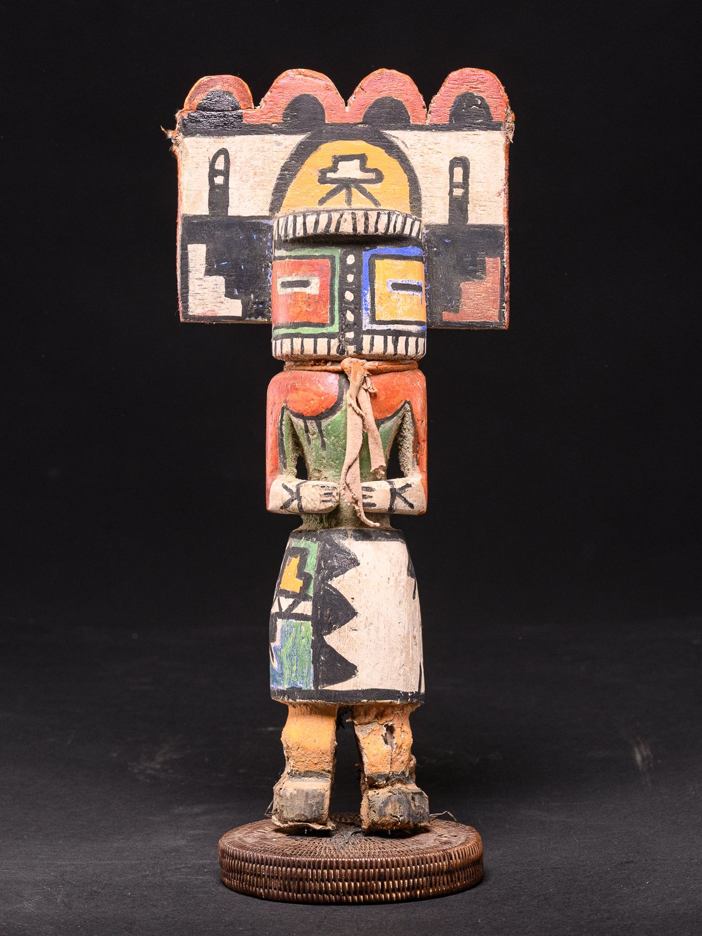 Peuple hopi Figure Kachina style hopi, bois, pigment - (Amérindiens) - 34x14