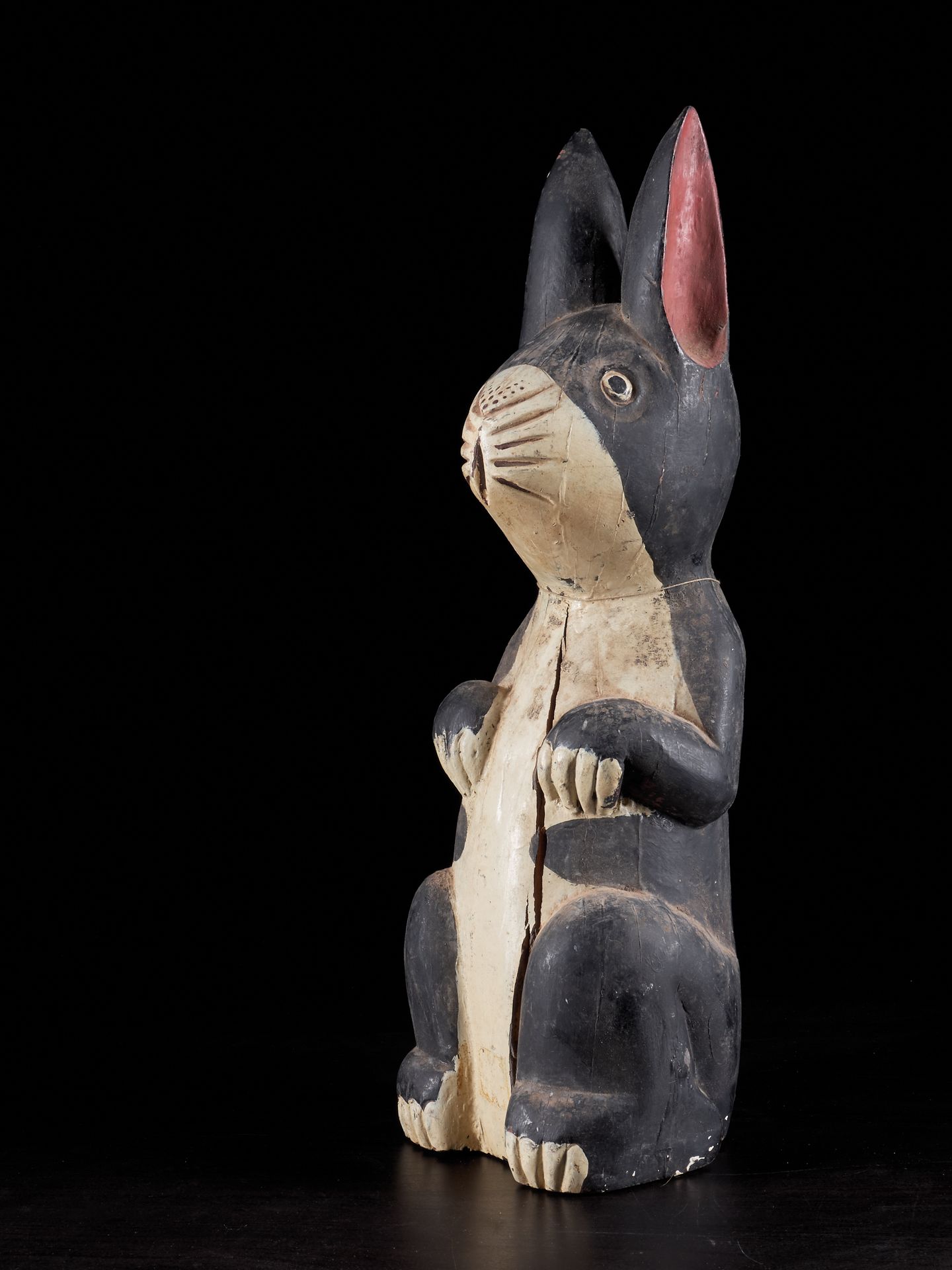Null 泰国象征性的猫/兔雕像，泰国 - 45 x 14 x 13厘米