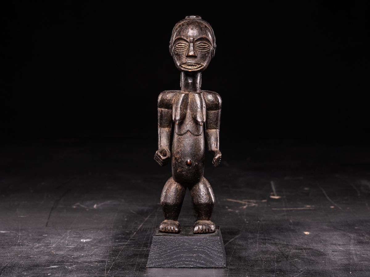 Peuple fang Kongo People,DRC. Statuette à reliquaire abdominal