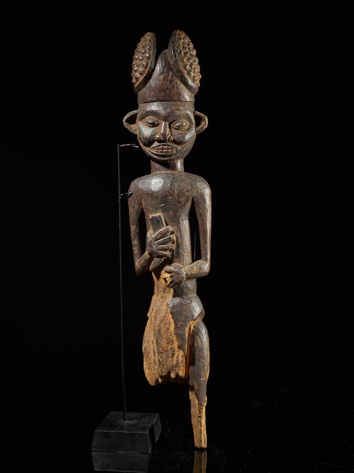 Null Statua reale di Bamum - inizio XX secolo - 85 x 18 x 10