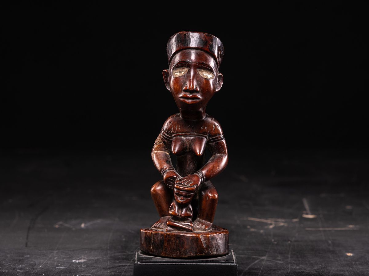 Peuple Kongo Kongo People,DRC.Statuette à reliquaire et cordage