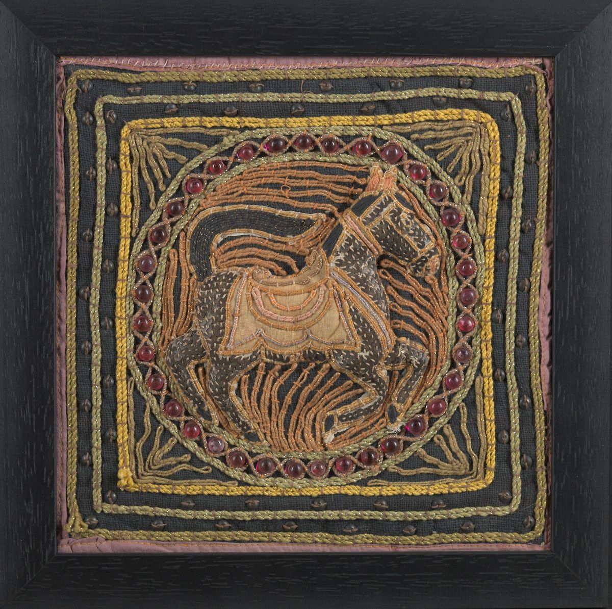 Null Piccolo tappeto indiano decorativo da parete (31 x 31 cm)