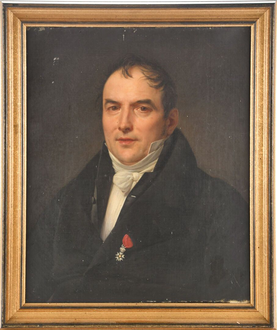 Null HERSENT, Louis (Paris 1777-1860) (归属)。"推定的查尔斯-马塞尔-特兰尚的肖像，法国大学的总督察（1769-1834&hellip;