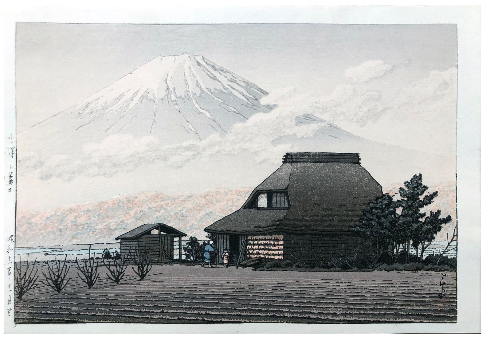 Japanese Woodblock Print by Kawase Hasui Mount Fuji Seen from Narusawa 
Un peu d&hellip;